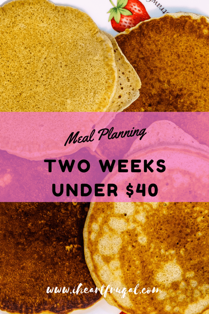 Use my meal plan to save money the next two weeks. Only $40 for two weeks worth of dinners.