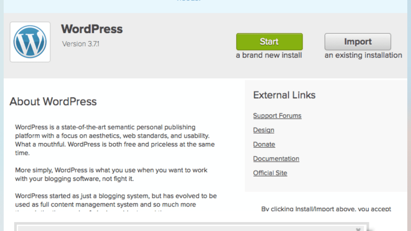 Wordpress version