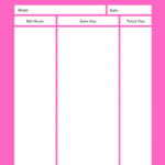 When are my Bills Due? Bill Tracker Template #budget #budgeting #budgettemplate