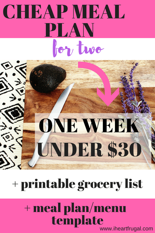 Cheap Meal Plan for Two