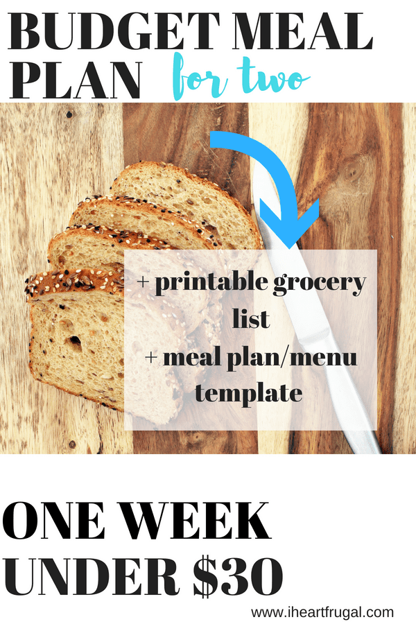 Budget Meal Plan for Two