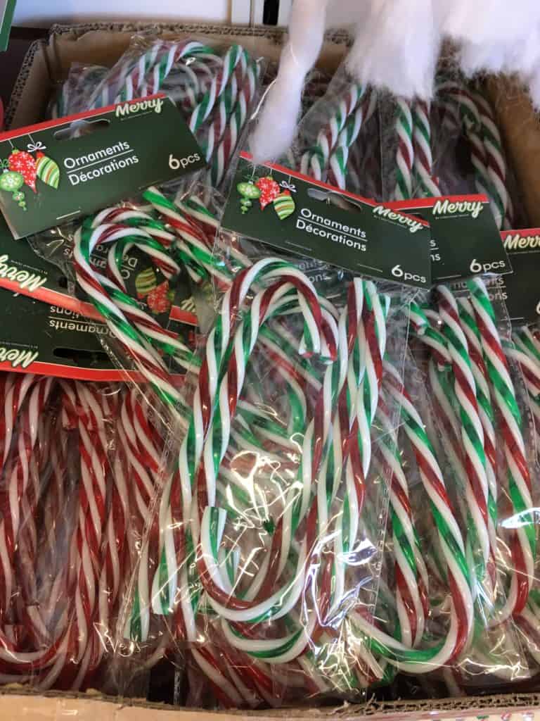 Dollar Store Christmas Decorating Ideas- Plastic Candy Canes