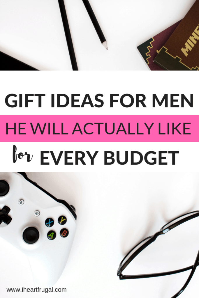 40 + Gift Ideas for Men - He Will Actually Like- For any Budget - Do you need gift ideas he will love, but are also affordable? Here are 30 plus gifts for any budget. #giftguide #christmasgifts #Dadgiftideas #husbandgiftideas #fathersdaygiftideas