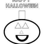 Happy Halloween - Shapes Coloring your little one will love. Teach shapes with this cute pumpkin #colring #kidsfun #Halloween