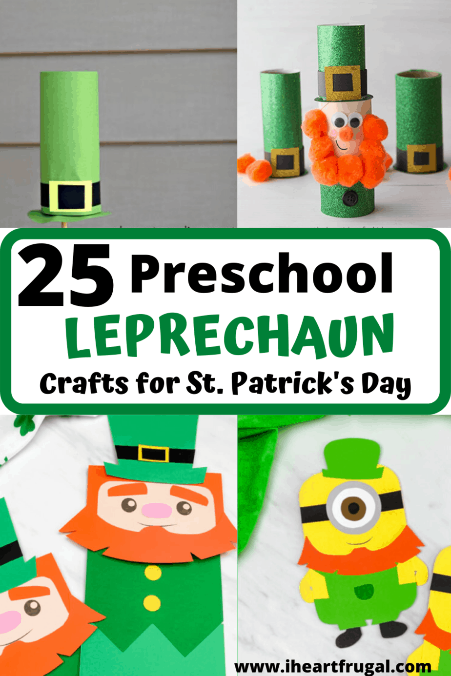 Leprechaun Crafts for Preschool or any age. Kids craft idea. St. Patrick's Day Craft idea #craftsfrokids #stpatricksday #leprechauncrafts