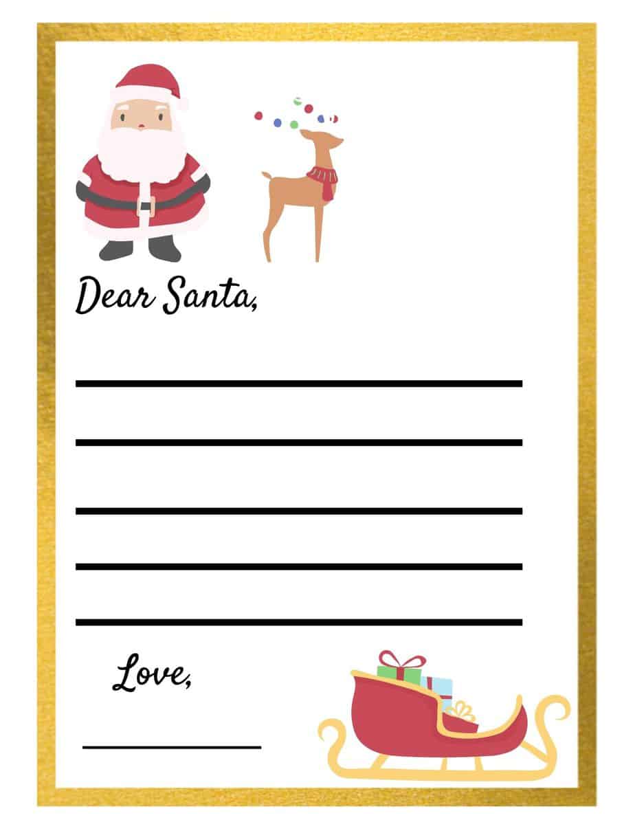 Free Santa Letter Printable Template I Heart Frugal